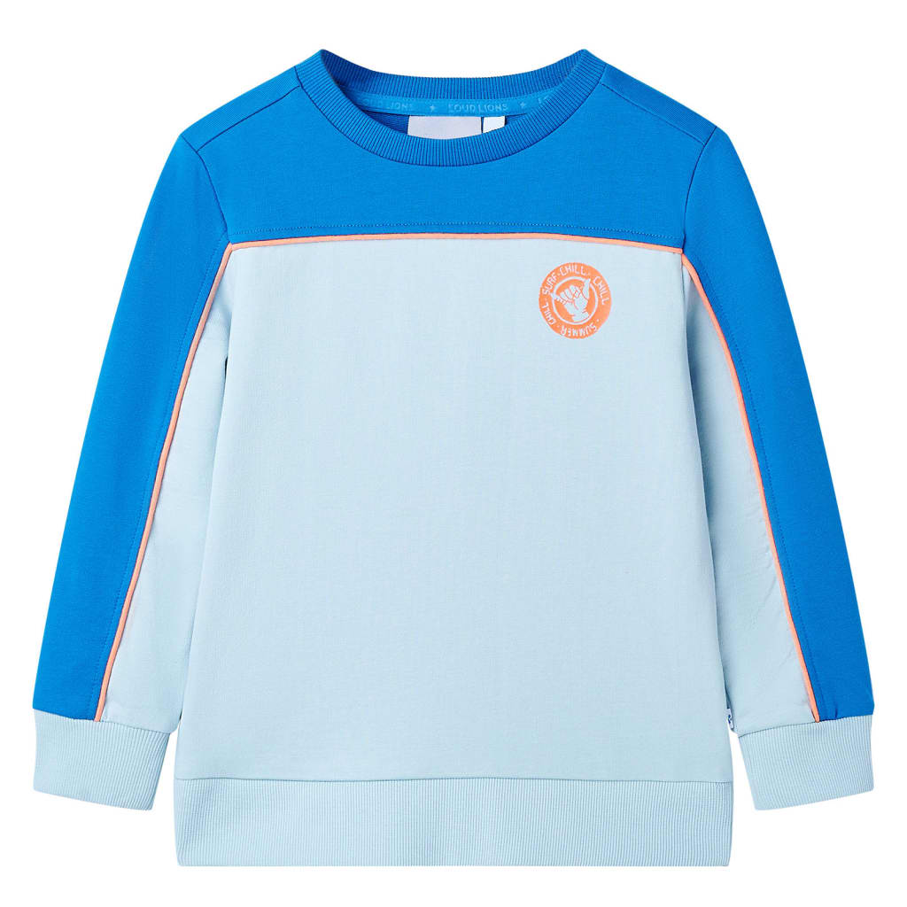 Vidaxl kindertrui 128 felblauw en lichtblauw
