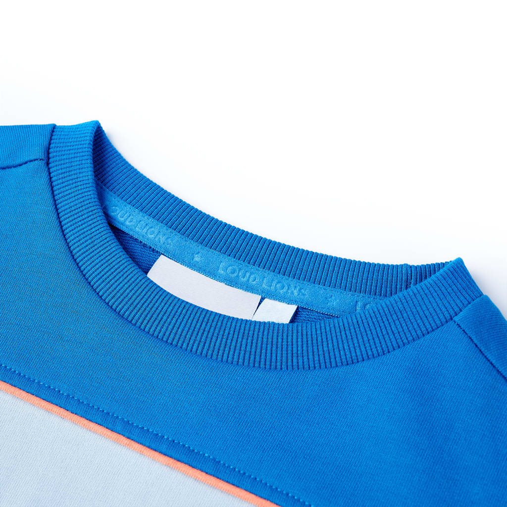 Vidaxl kindertrui 128 felblauw en lichtblauw