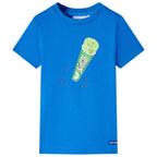 Vidaxl kindershirt 116 felblauw