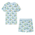 Vidaxl kinderpyjama met korte mouwen 116 lichtblauw