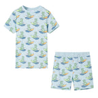 Vidaxl kinderpyjama met korte mouwen 116 lichtblauw