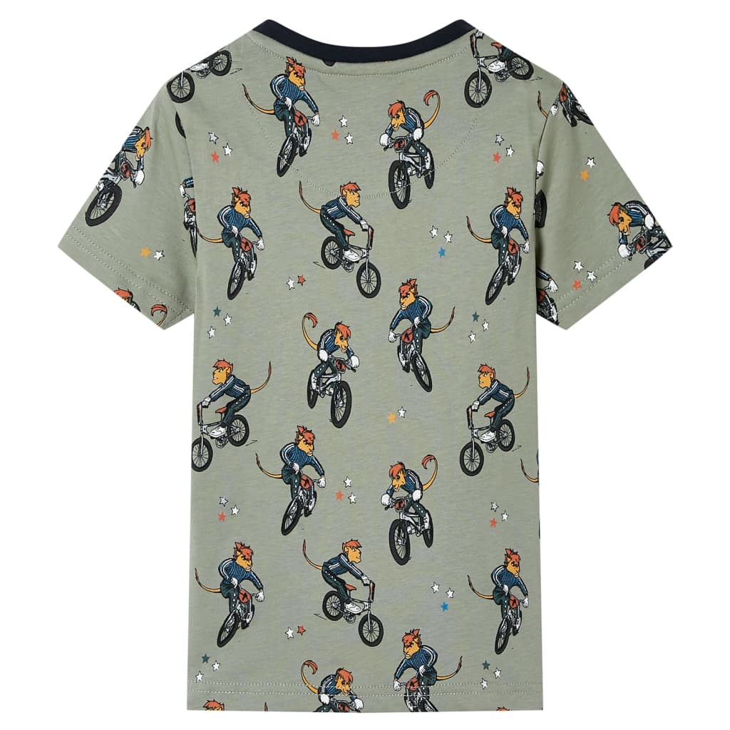 Vidaxl kinderpyjama met korte mouwen 116 lichtkaki