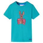 Vidaxl kindershirt met korte mouwen 128 donkermintkleurig