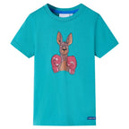 Vidaxl kindershirt met korte mouwen 140 donkermintkleurig