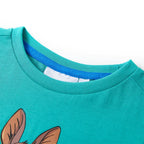 Vidaxl kindershirt met korte mouwen 140 donkermintkleurig