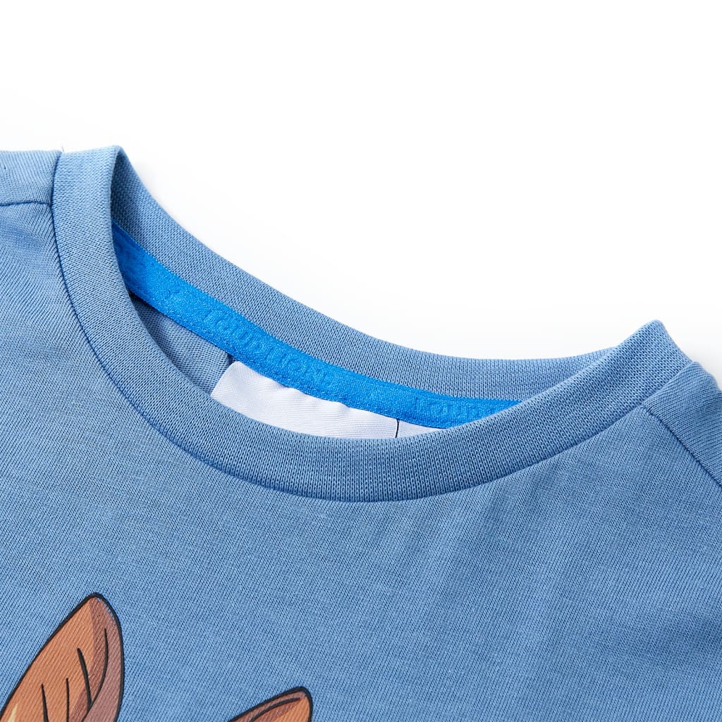 VidaXL Kindershirt met korte mouwen 116 middenblauw