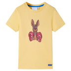 VidaXL Kindershirt met korte mouwen 140 geel
