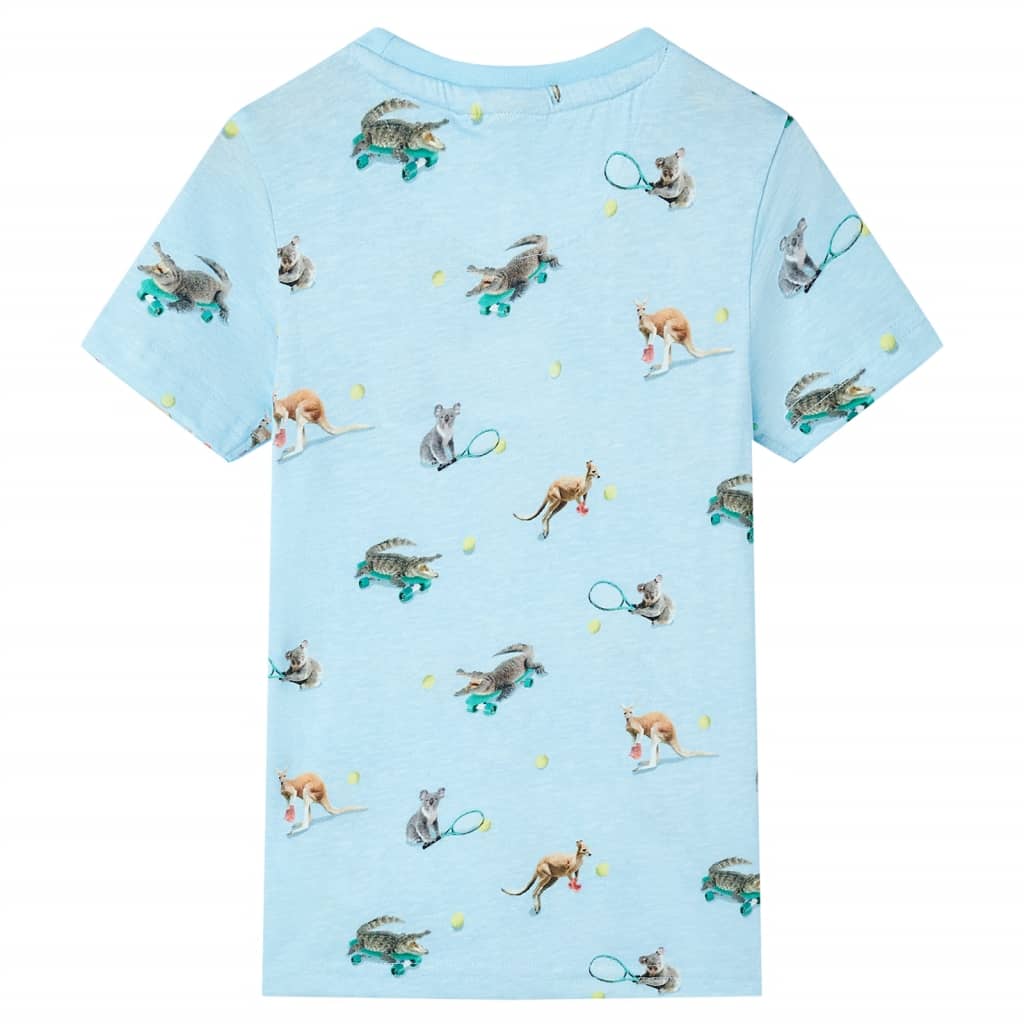 Vidaxl kindershirt 116 gemêleerd lichtblauw