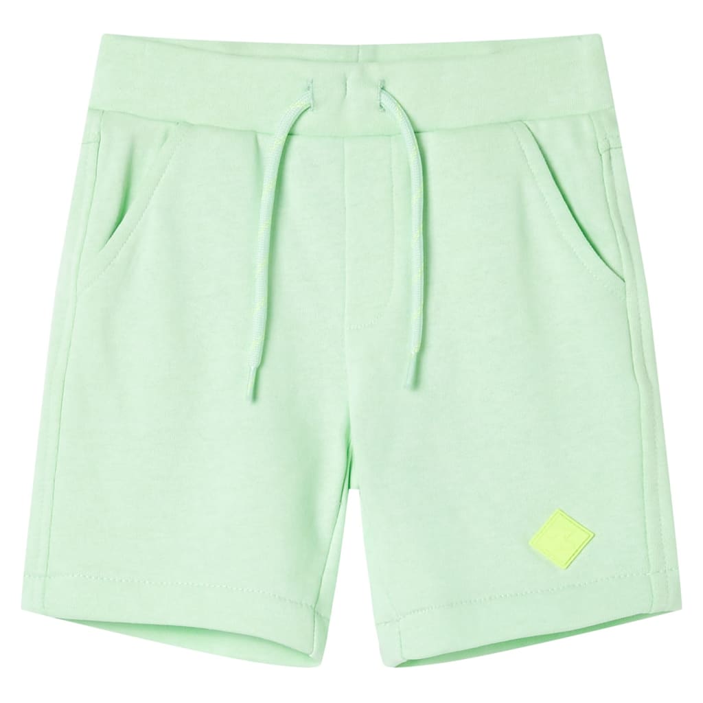 Vidaxl kindershorts met trekkoord 128 felgroen