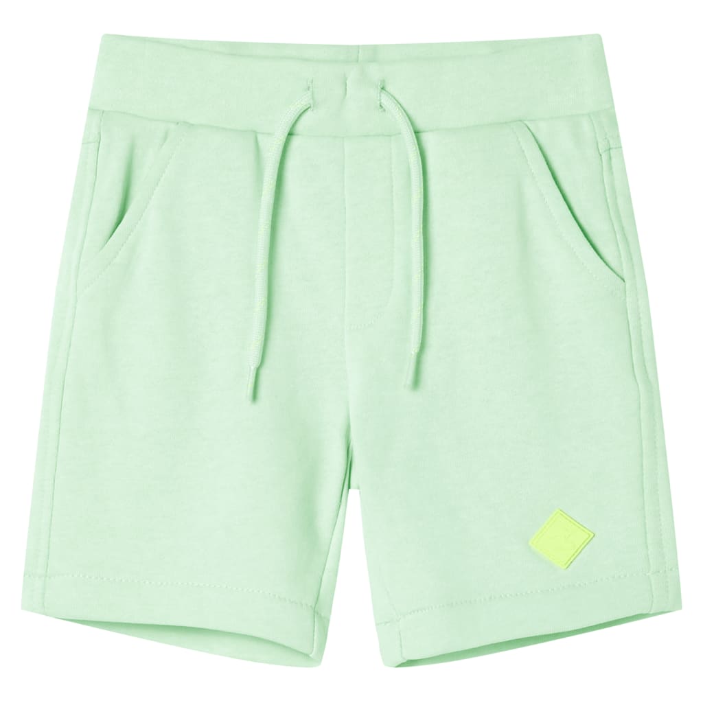 VidaXL Kindershorts met trekkoord 140 felgroen