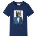 Vidaxl kindershirt met korte mouwen 128 donkerblauw