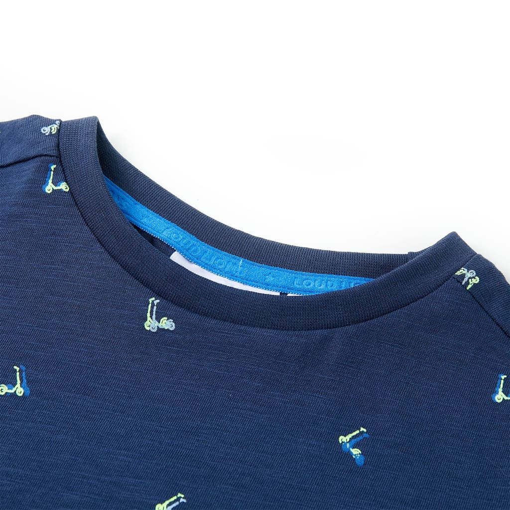Vidaxl kindershirt 128 donkerblauw