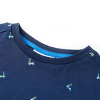 Vidaxl kindershirt 128 donkerblauw