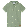 Vidaxl kinderpoloshirt 92 kakikleurig