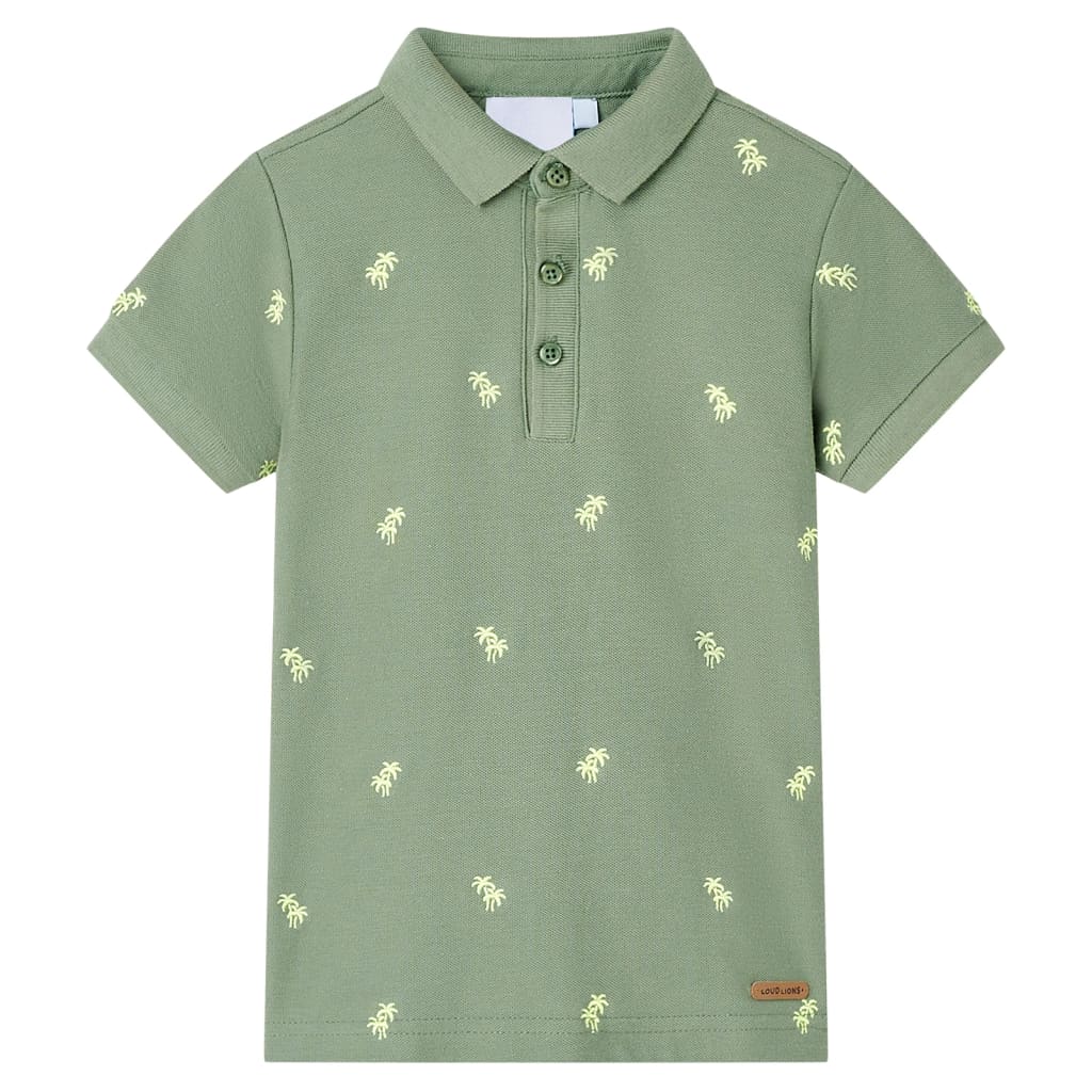Vidaxl kinderpoloshirt 104 kakikleurig