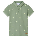 Vidaxl kinderpoloshirt 116 kakikleurig