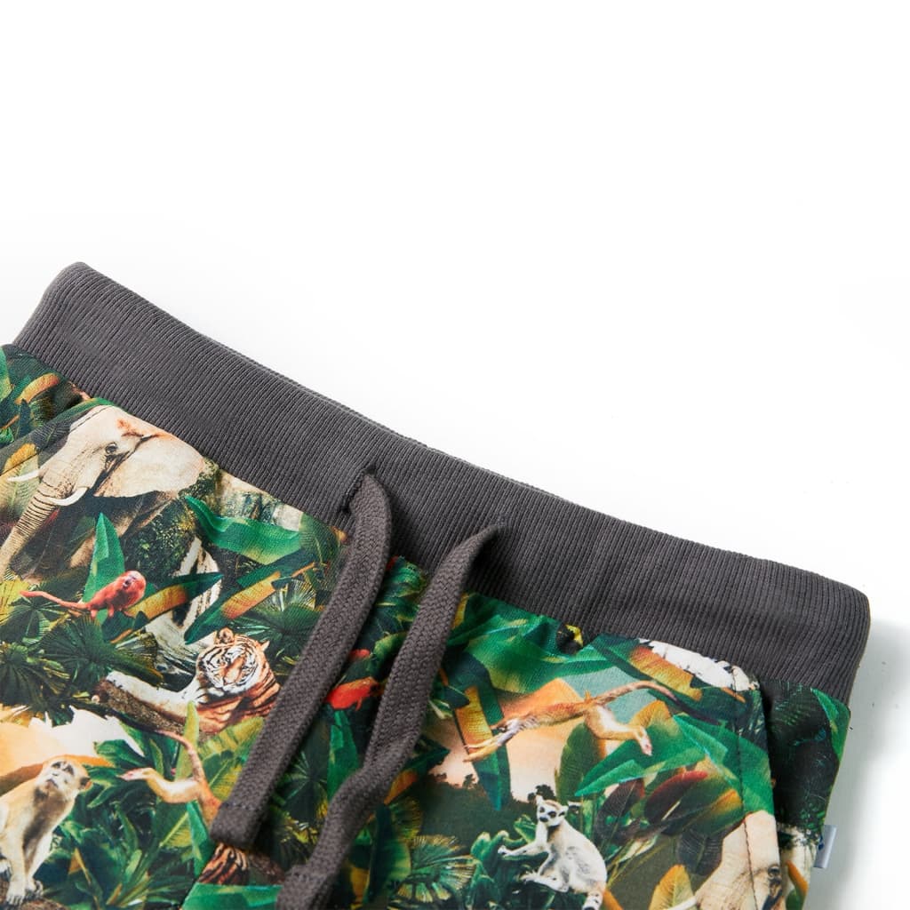 Vidaxl kindershorts met trekkoord 116 oudpetrol