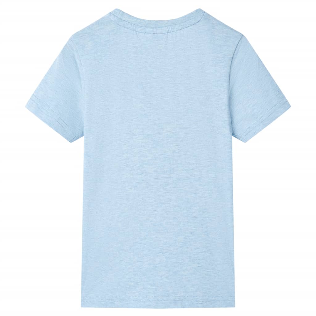 VidaXL Kindershirt 92 gemêleerd zachtblauw