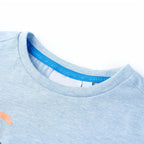 Vidaxl kindershirt 104 gemêleerd zachtblauw