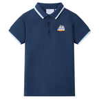 Vidaxl kinderpoloshirt 92 donkerblauw