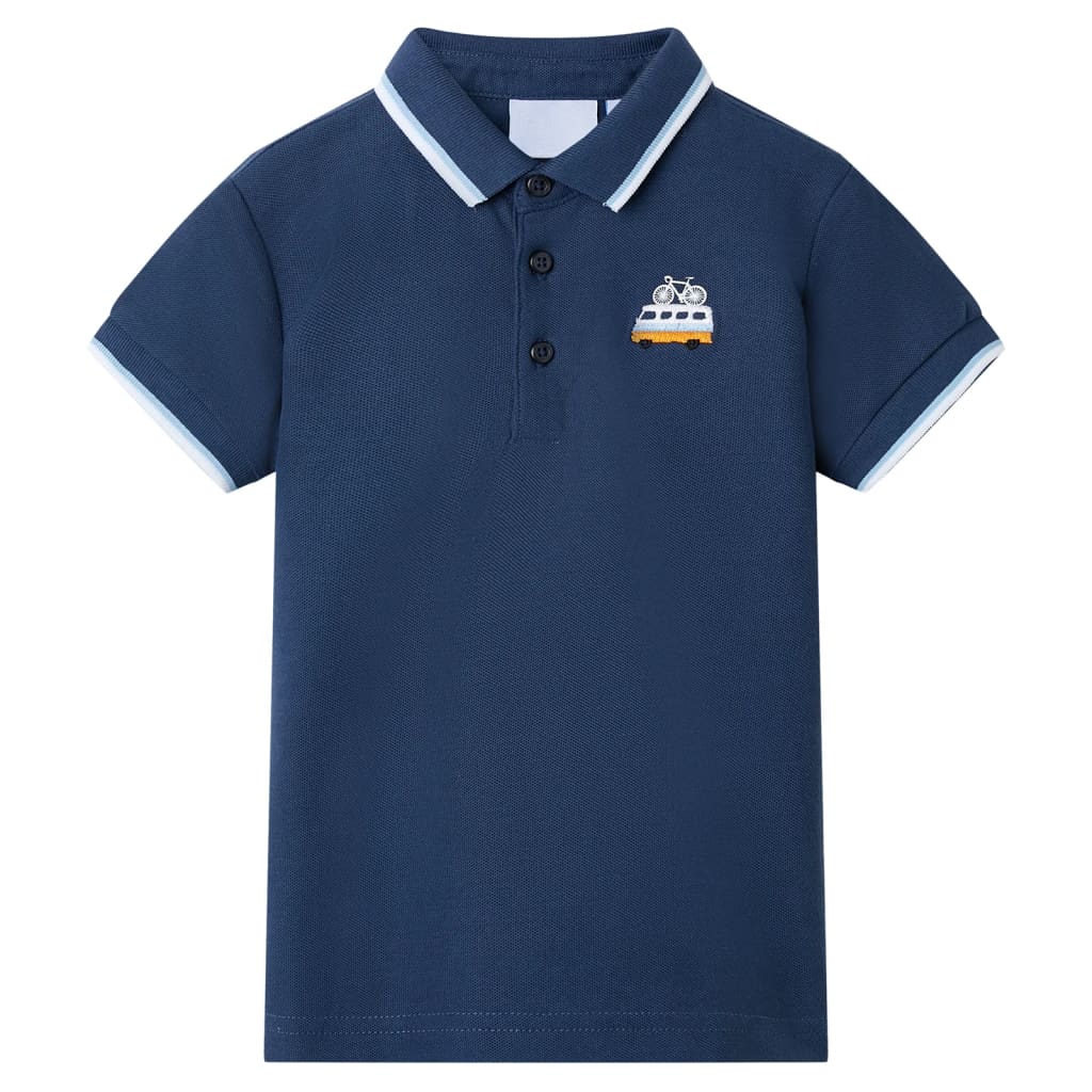 Vidaxl kinderpoloshirt 92 donkerblauw