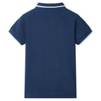 VidaXL Kinderpoloshirt 128 donkerblauw