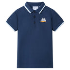 VidaXL Kinderpoloshirt 140 donkerblauw