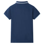 VidaXL Kinderpoloshirt 140 donkerblauw