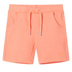 Vidaxl kindershorts met trekkoord 128 neonoranje