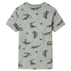 Vidaxl kindershirt 116 gemêleerd lichtkaki
