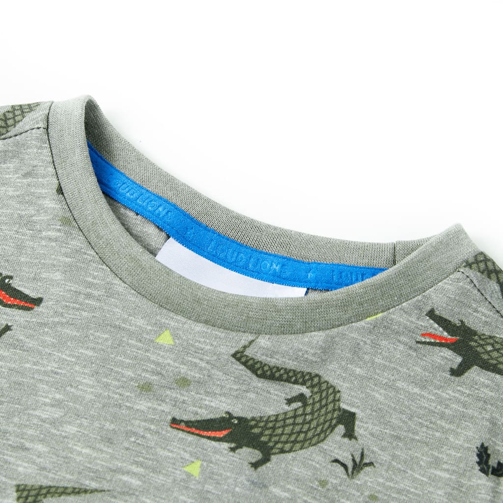 Vidaxl kindershirt 116 gemêleerd lichtkaki