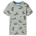 Vidaxl kindershirt 128 gemêleerd lichtkaki