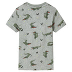 Vidaxl kindershirt 128 gemêleerd lichtkaki