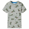 Vidaxl kindershirt 140 gemêleerd lichtkaki