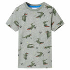Vidaxl kindershirt 140 gemêleerd lichtkaki