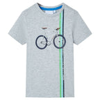 Vidaxl kindershirt met korte mouwen 140 grijs