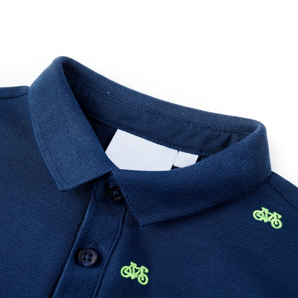 Vidaxl kinderpoloshirt 116 marineblauw