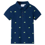 Vidaxl kinderpoloshirt 128 marineblauw