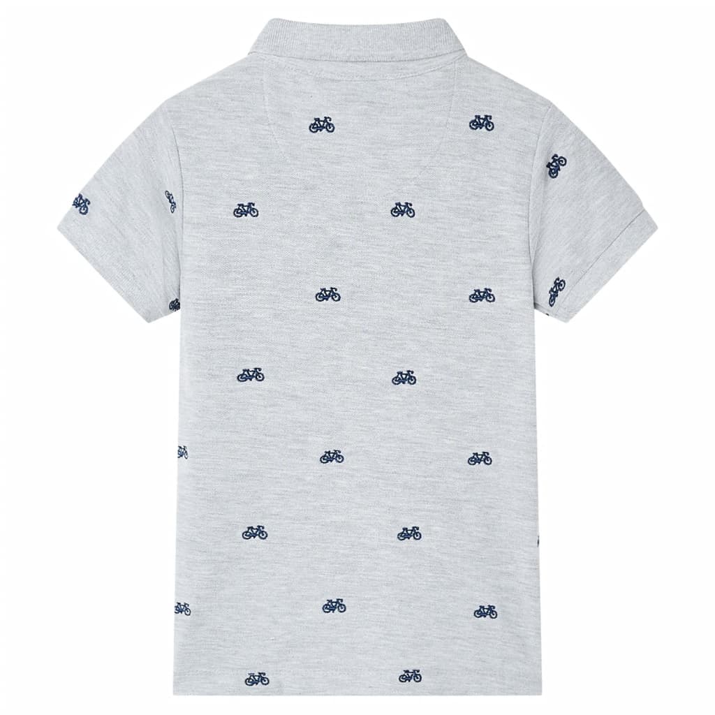 Vidaxl kinderpoloshirt  92 gemêleerd grijs