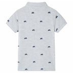 Vidaxl kinderpoloshirt  92 gemêleerd grijs