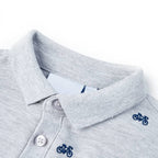 Vidaxl kinderpoloshirt  104 gemêleerd grijs