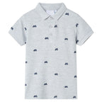 Vidaxl kinderpoloshirt  116 gemêleerd grijs