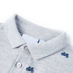 Vidaxl kinderpoloshirt  116 gemêleerd grijs