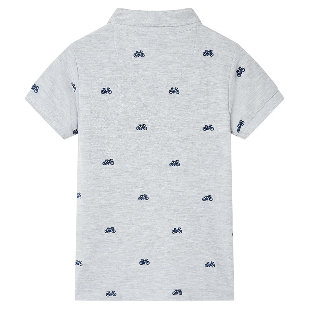 Vidaxl kinderpoloshirt  128 gemêleerd grijs