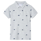 Vidaxl kinderpoloshirt  140 gemêleerd grijs