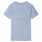 Vidaxl kindershirt met korte mouwen 128 gemêleerd blauw