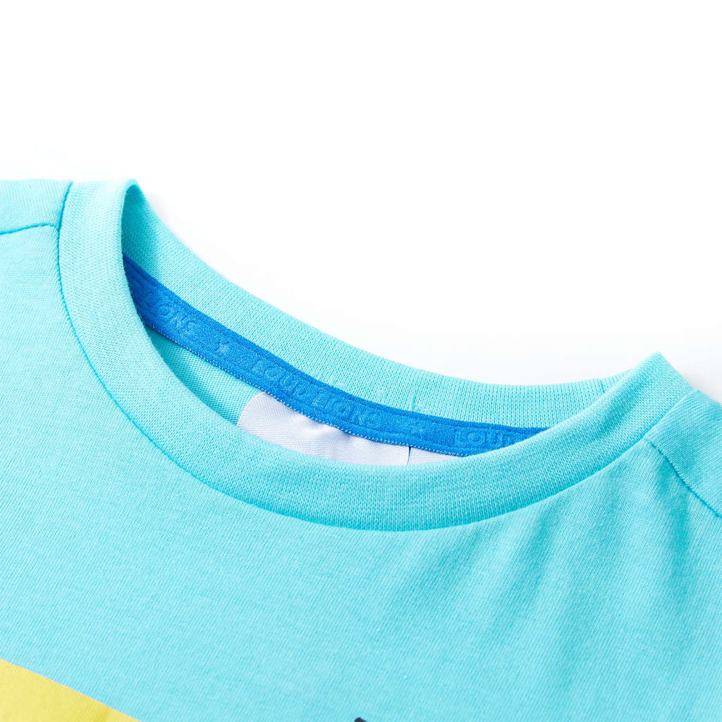 Vidaxl kindershirt met korte mouwen 128 zeeblauw