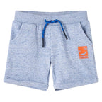 Vidaxl kindershorts met trekkoord 116 gemêleerd blauw