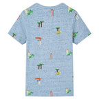 VidaXL Kindershirt 116 gemêleerd blauw