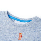 Vidaxl kindershirt 128 gemêleerd blauw